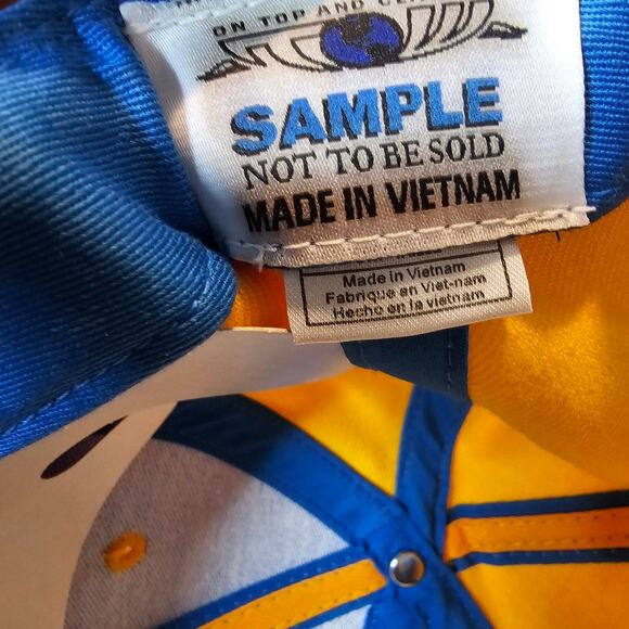 Vtg UCLA Bruins Strapback Hat Cap Blue Yellow Wool 90s College Preppy California - Picture 8 of 9